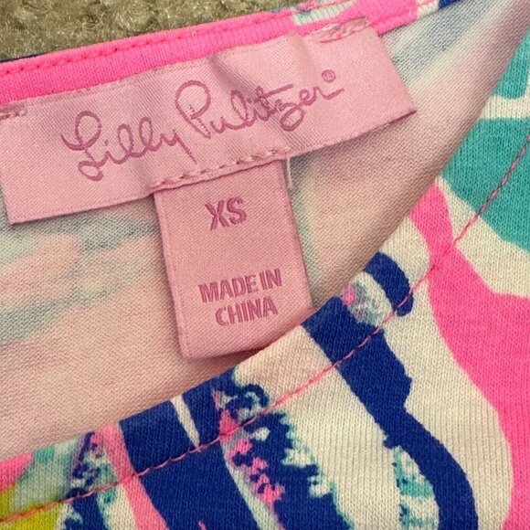 Lilly Pulitzer Cabana Crazed Floral Somerset Cold Shoulder Mini Dress Size XS - Picture 7 of 11